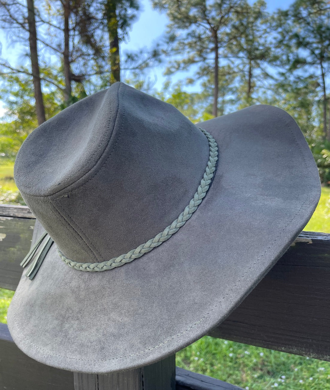 Western Hat in Olive Green