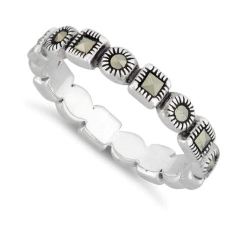 Marcasite Stackable Eternity Ring