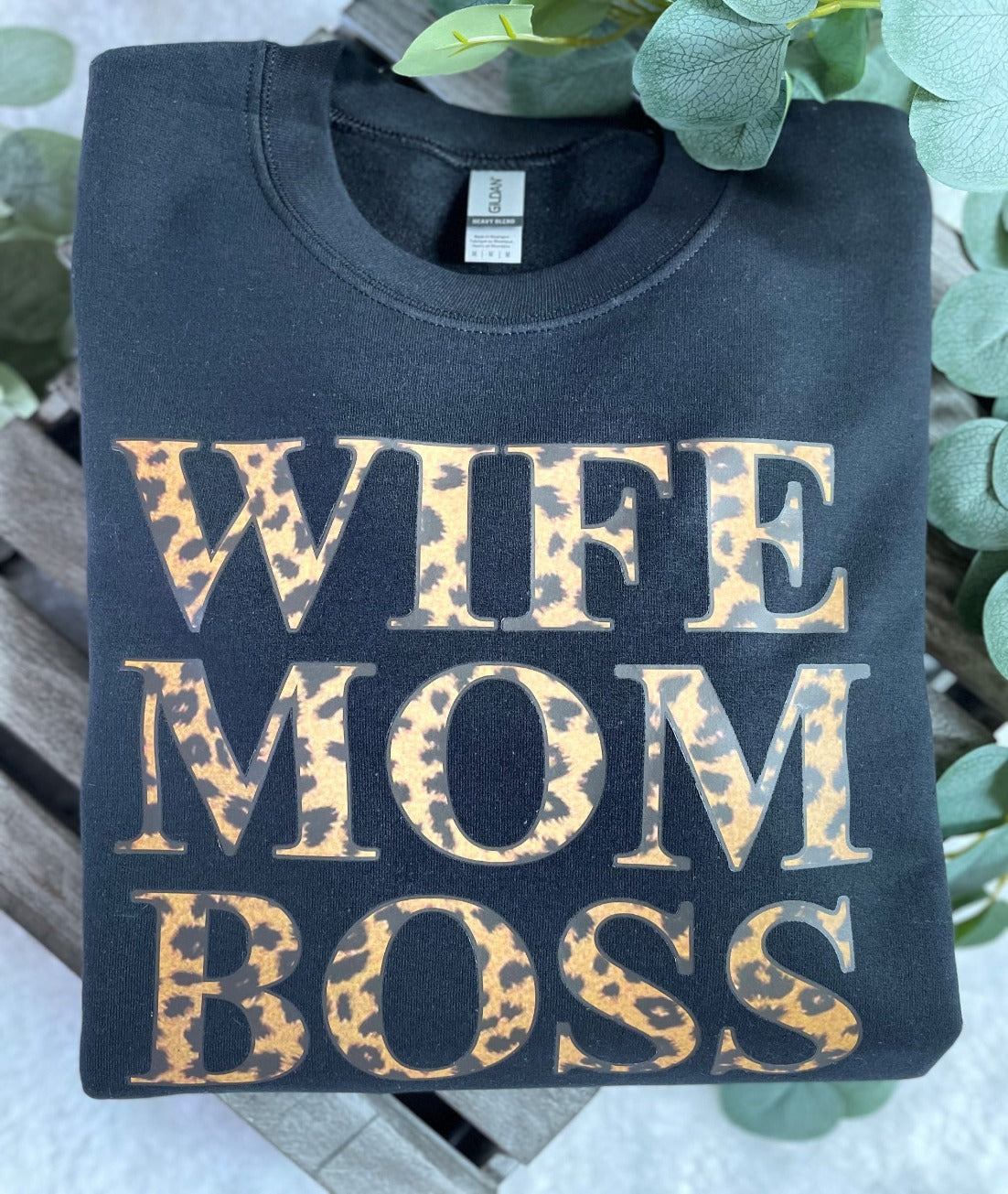 Wife Mom Boss Crewneck Sweatshirt